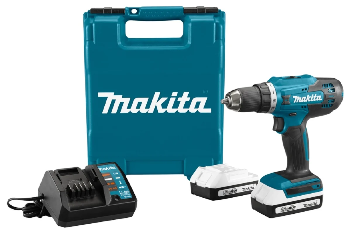 Дрель-шуруповерт аккумуляторный Makita DF488D004,18В,2акк х,2Ач,Li-Lion,БЗП 13мм,42Hm,4кг