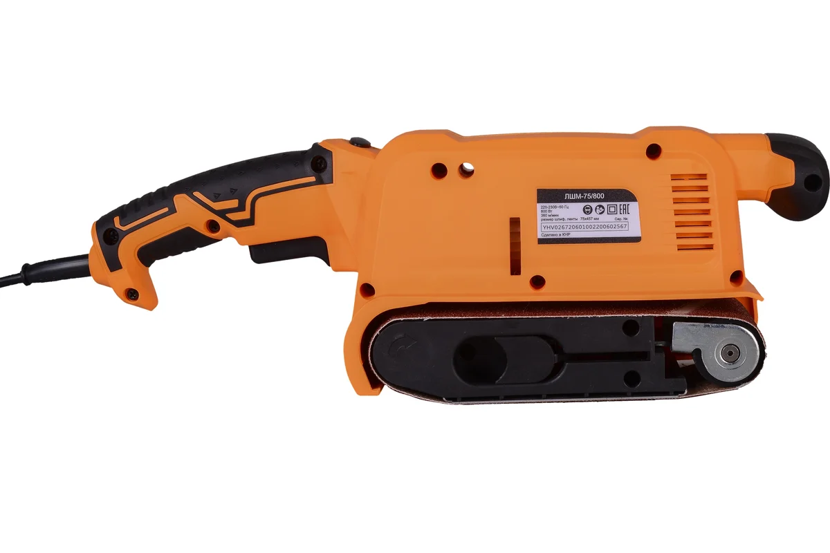 ВИХРЬ ЛШМ-75/800 Лент. шлиф/машина, 800 Вт, лента 75х457мм, 360 м/мин, 3 кг