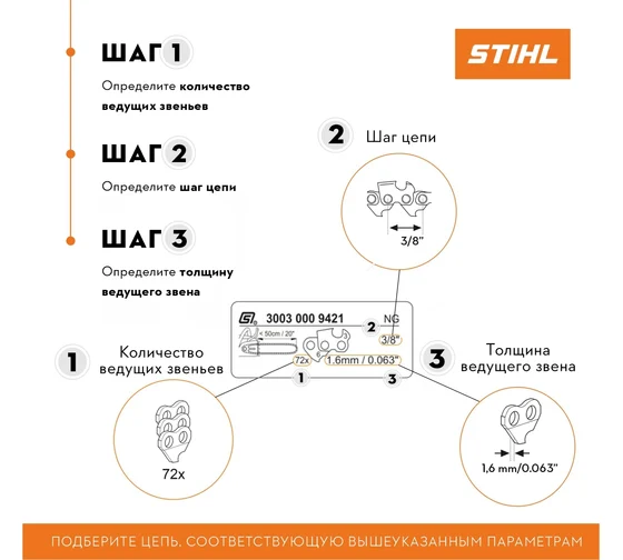 Цепь STIHL 25RSC 67зв  325  1,5