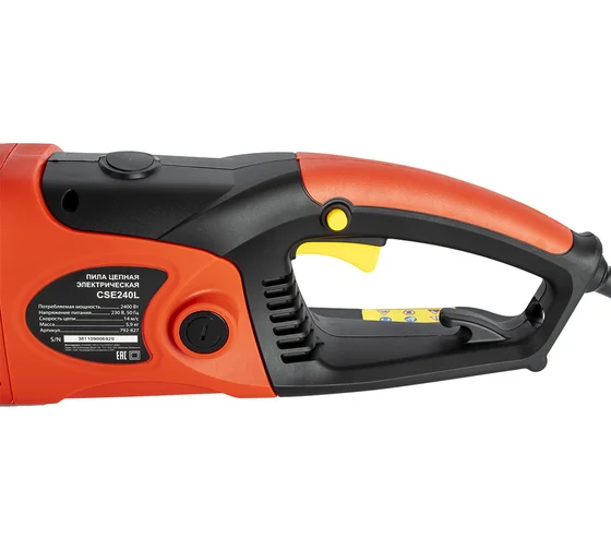 Пила цепная электрическая DDE CSE 240L (дв. прод, 2,4 кВт, шина 45 см, 3/8PM-62-1,3, SDS) 