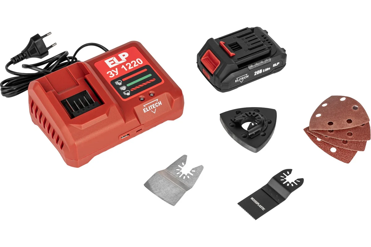 ELITECH МИА 2003СЛ Инструмент м/функц акк,20В,1х2.0Ач,ELP,5000-19000кол/м,1.0кг