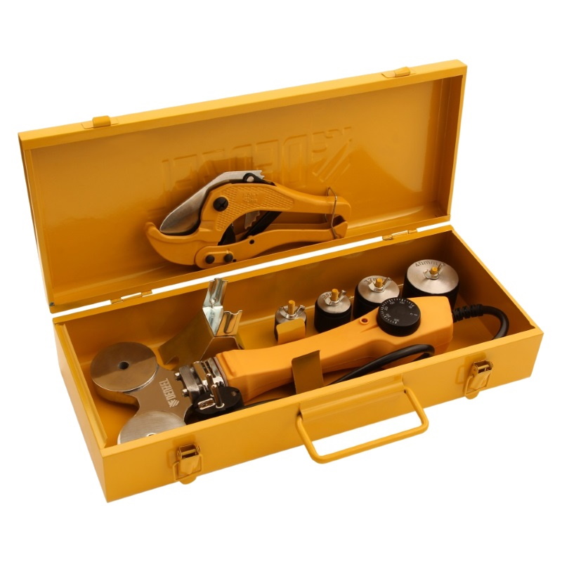 Аппарат для сварки пластиковых труб DWP-750, 750Вт, 260-300 град.,компл насадок, 20 - 40 мм// Denzel