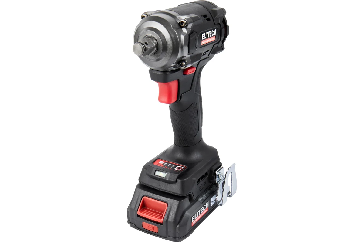 ELITECH CW 2004SL (E2201.056.01)Гайковерт ак(уд) б/щет,20В,2х2.0Ач,ELP,0-2400уд/мин,450Нм,кв 1/2"