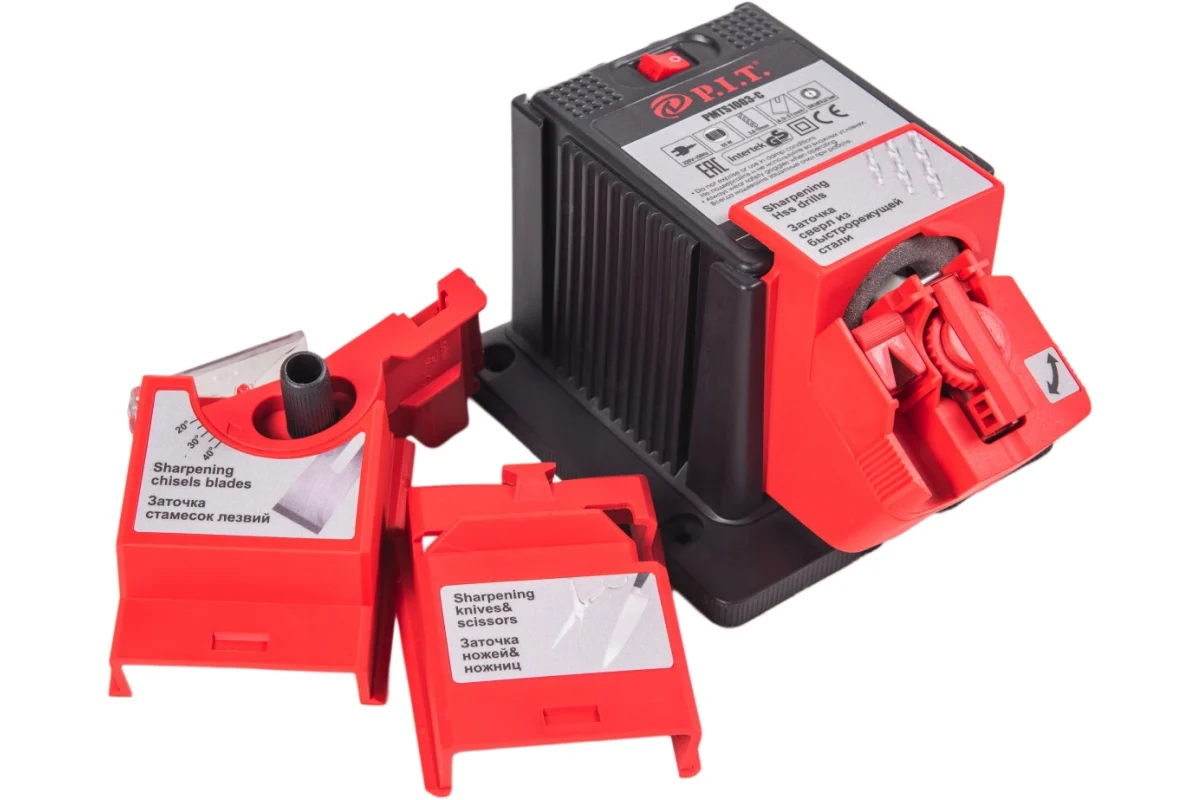 Станок для заточки сверл, ножей, ножниц P.I.T. PMTS1003-C (65Вт,6700об/мин,свер.Ø3-13мм,ножи 6-51мм)