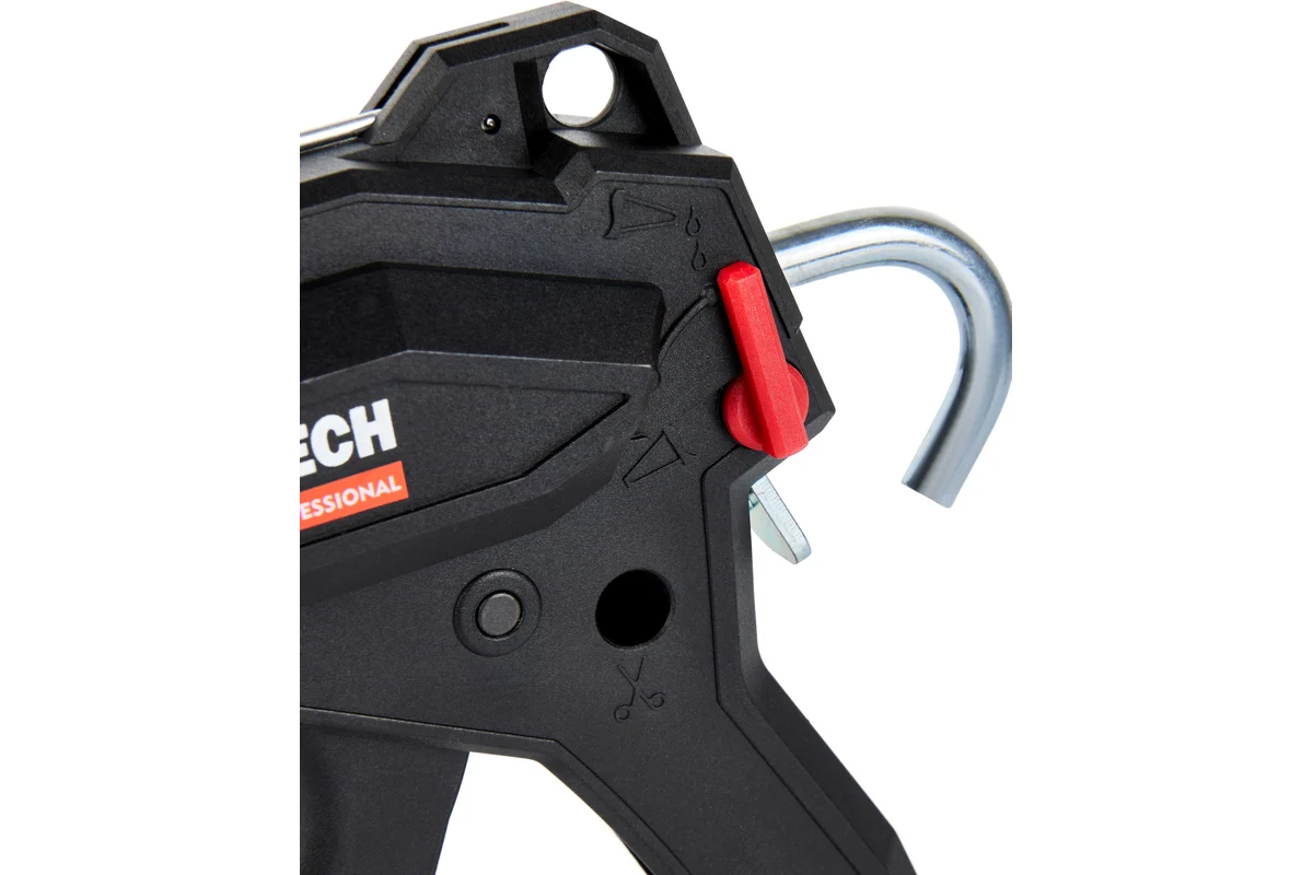 ELITECH Пистолет для герметика закрытый 600мл.Алюм. туба.Инженерный пластик Усилие 135кг.710402 