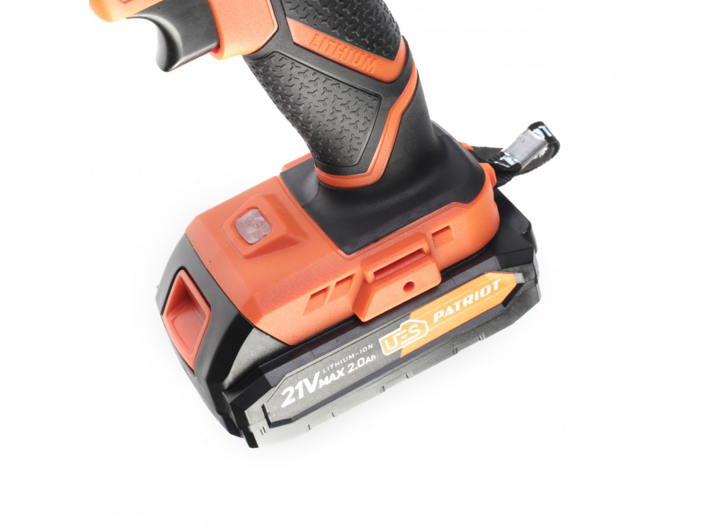 Дрель-шуруповерт аккумуляторная PATRIOT BR 189UES, две АКБ Li-Ion 18В, 2,0 Ач, 29Нм, 2 скорости, кей