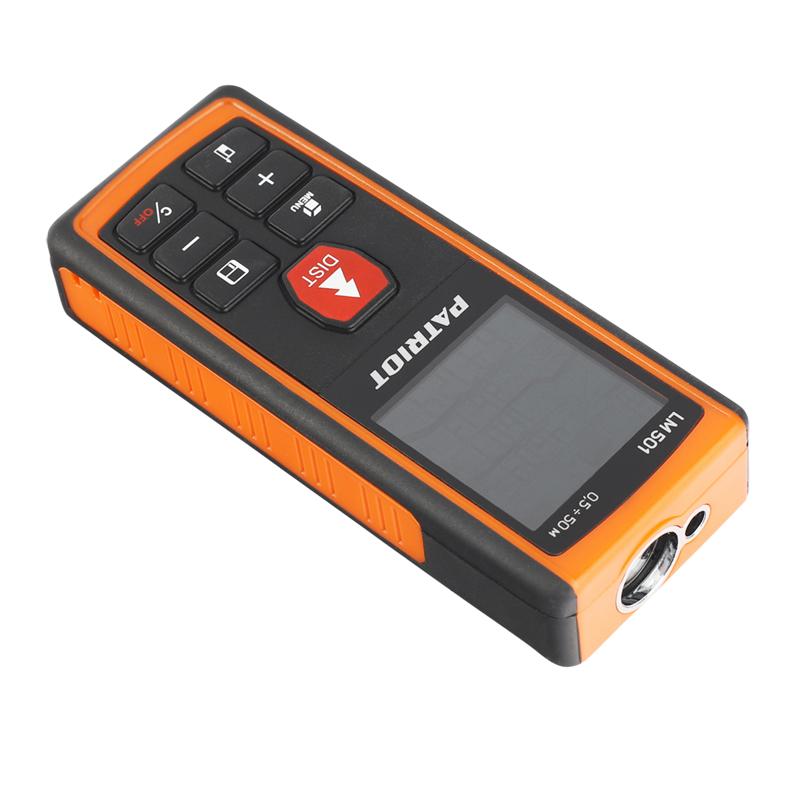 Дальномер лазерный PATRIOT LM 501, макс. дистанция 50 метров, измерение площади, объема, подсветка, 