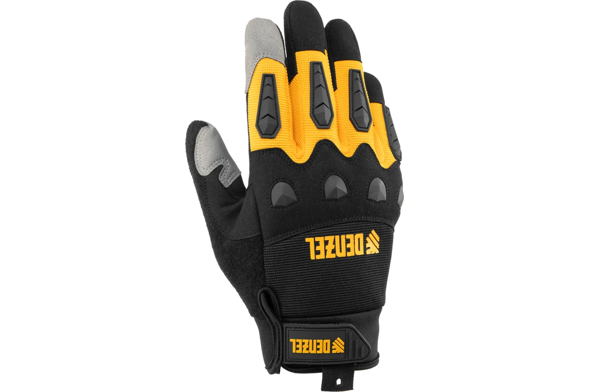 Перчатки универсальные, усиленные, с защитными накладками, размер 9 Denzel