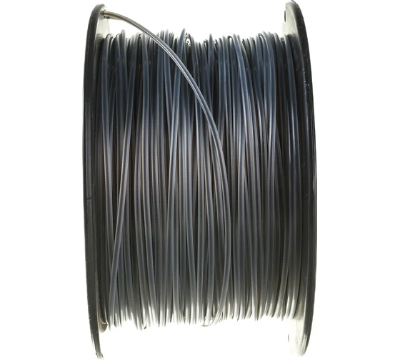 Корд триммерный на катушке DDE "Hard line" (круг армированный) 2,4 мм х 180 м, серый/красн (241-949)