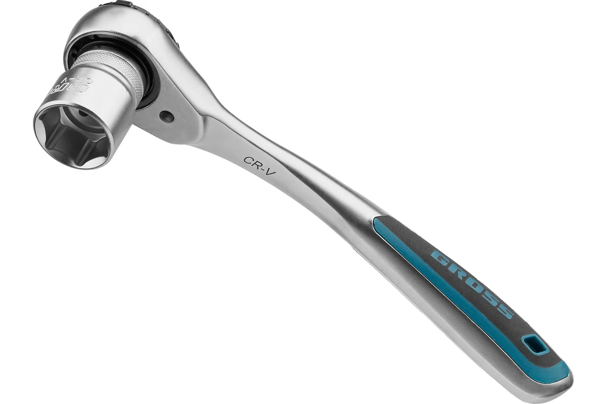 Набор торцевых головок, трещотка 120 зубьев, 1/2", 1/4", CrV, 41 предмет// Gross