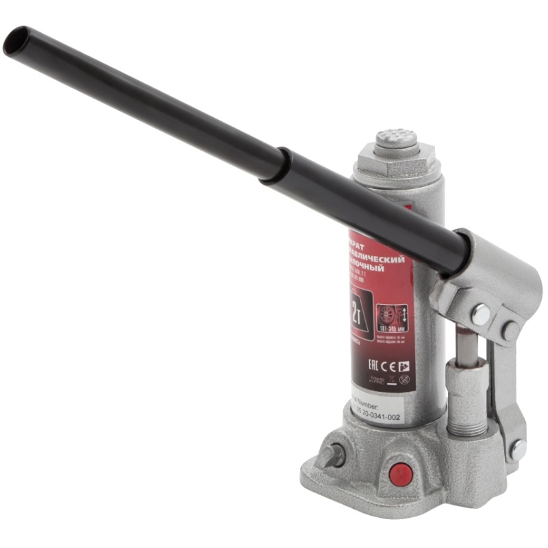 Домкрат гидравлический бутылочный, 2 т, h подъема 181-345 мм// Matrix