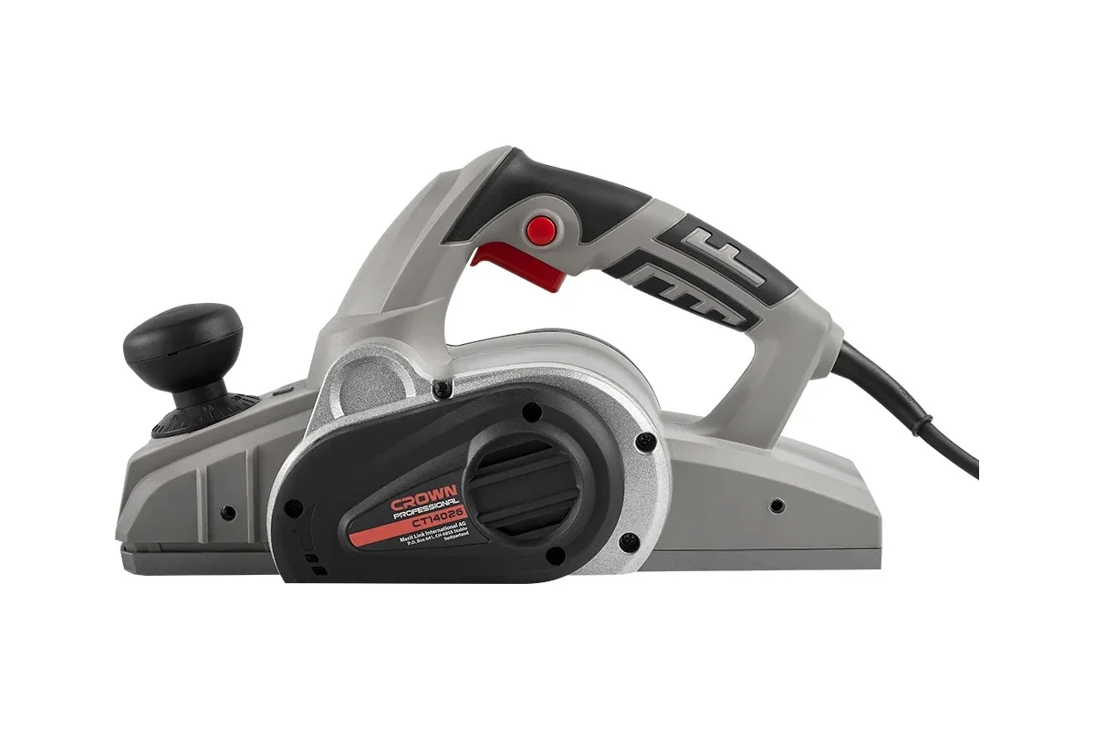 Рубанок CROWN CT14026, 1200 Вт, 16000 об/мин, шир/гл.строг 110/3 мм