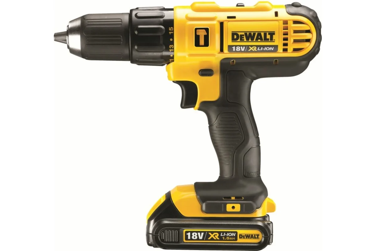 Аккум. уд.дрель DeWalt  DCD 776 S2, 18В,2х1.5АчLi-ion,БЗП-13мм,0-450\1500об\м, 24/42Нм,1.72кг,кейс