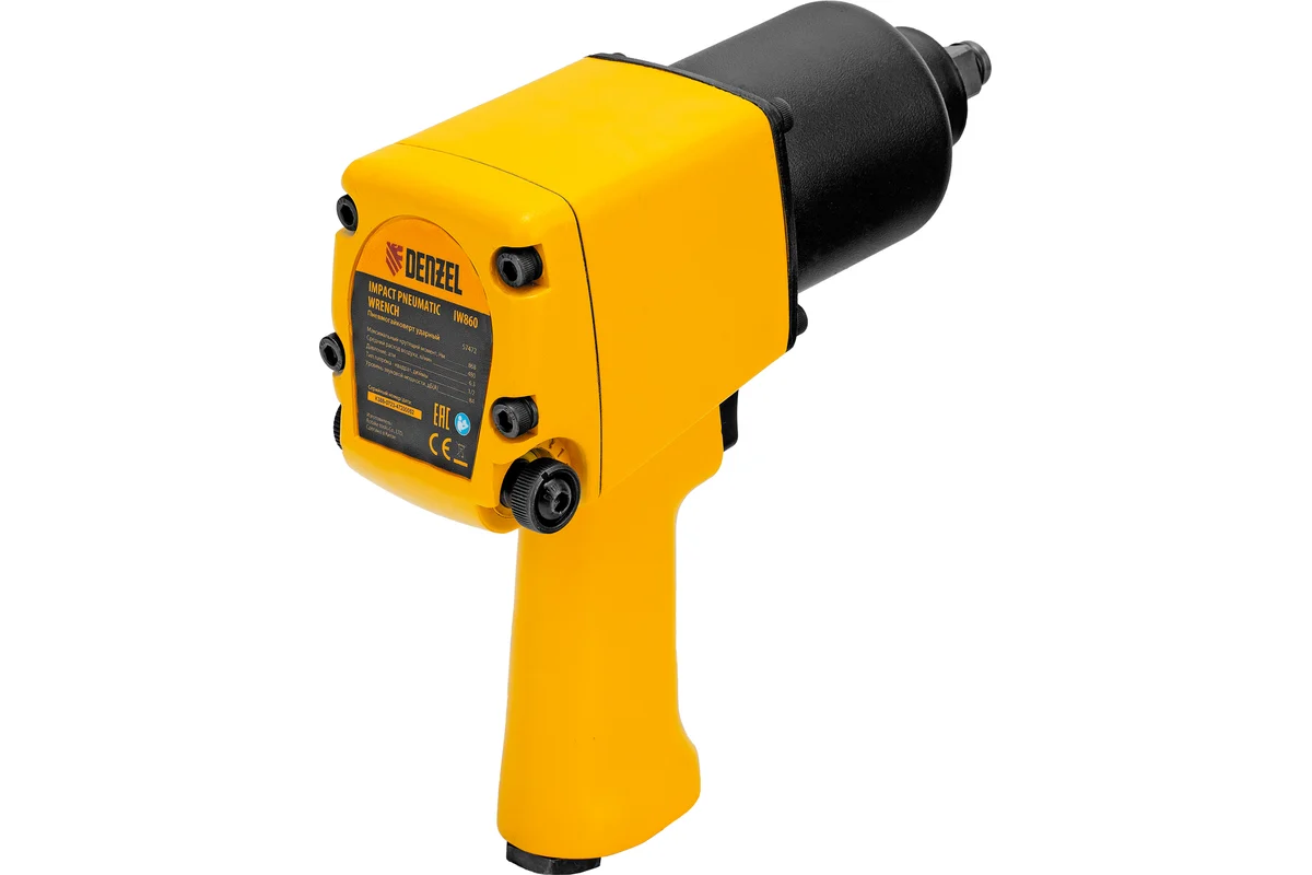Пневмогайковерт ударный IW860 1/2" (7000 об/мин,868Нм,)// DENZEL