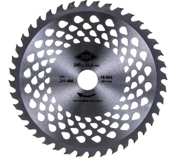 Диск для кустореза DDE WOOD CUT 40 зубьев, 200 x 25,4/20 мм х1,3мм