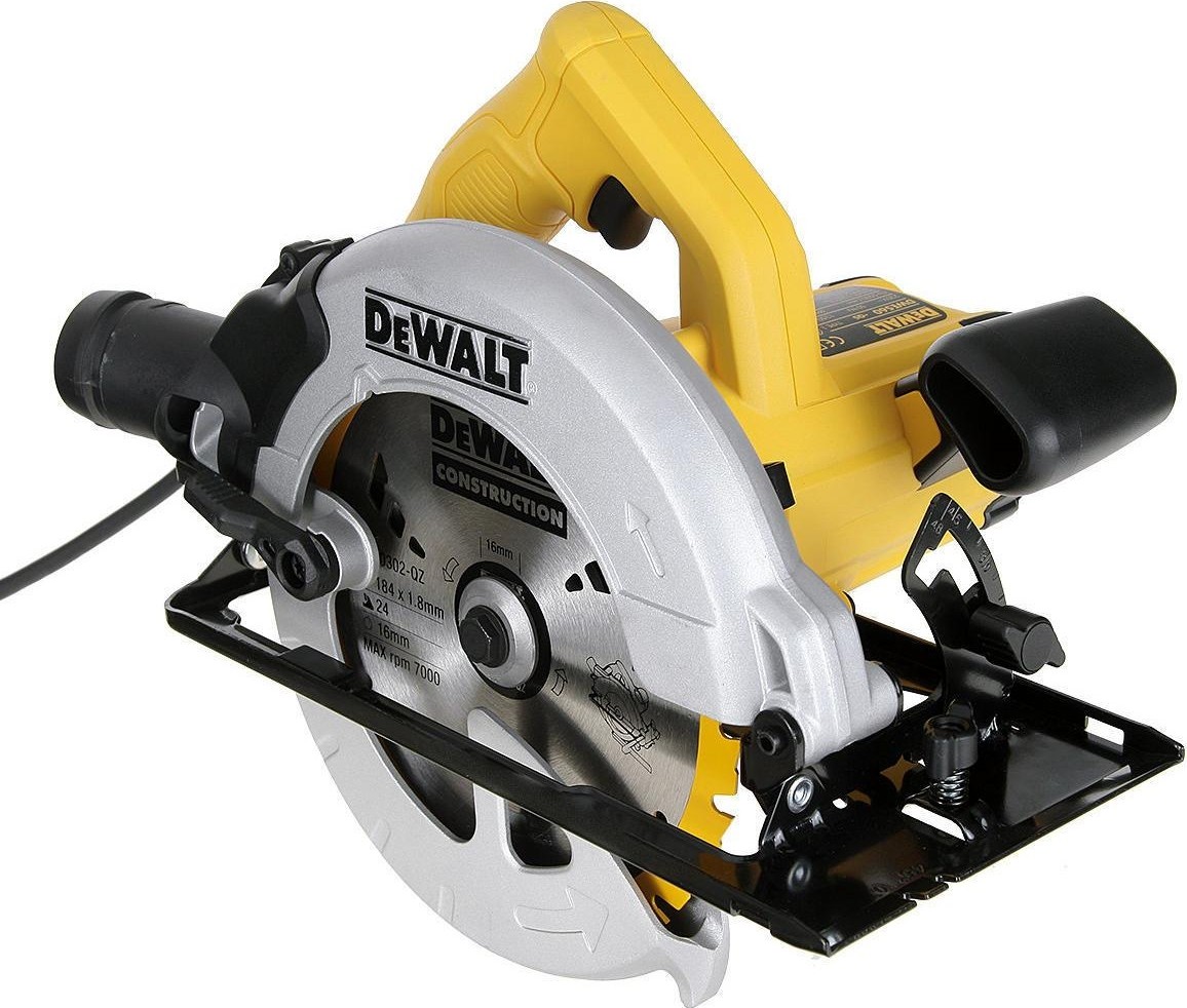 Дисковая пила DeWalt  DWE 560B KS, 1,35 кВт, 5000 об/м, диск 184х16 мм, рез-65 мм,  13,7 кг, кор.