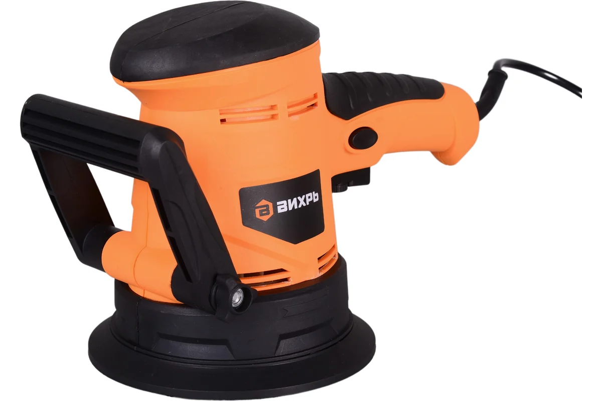 Эксцентриковая шлифовальная машина ЭШМ-125Э Вихрь, 450 Вт, 6000-14000 об/мин, ф 125 мм, 2,1 кг