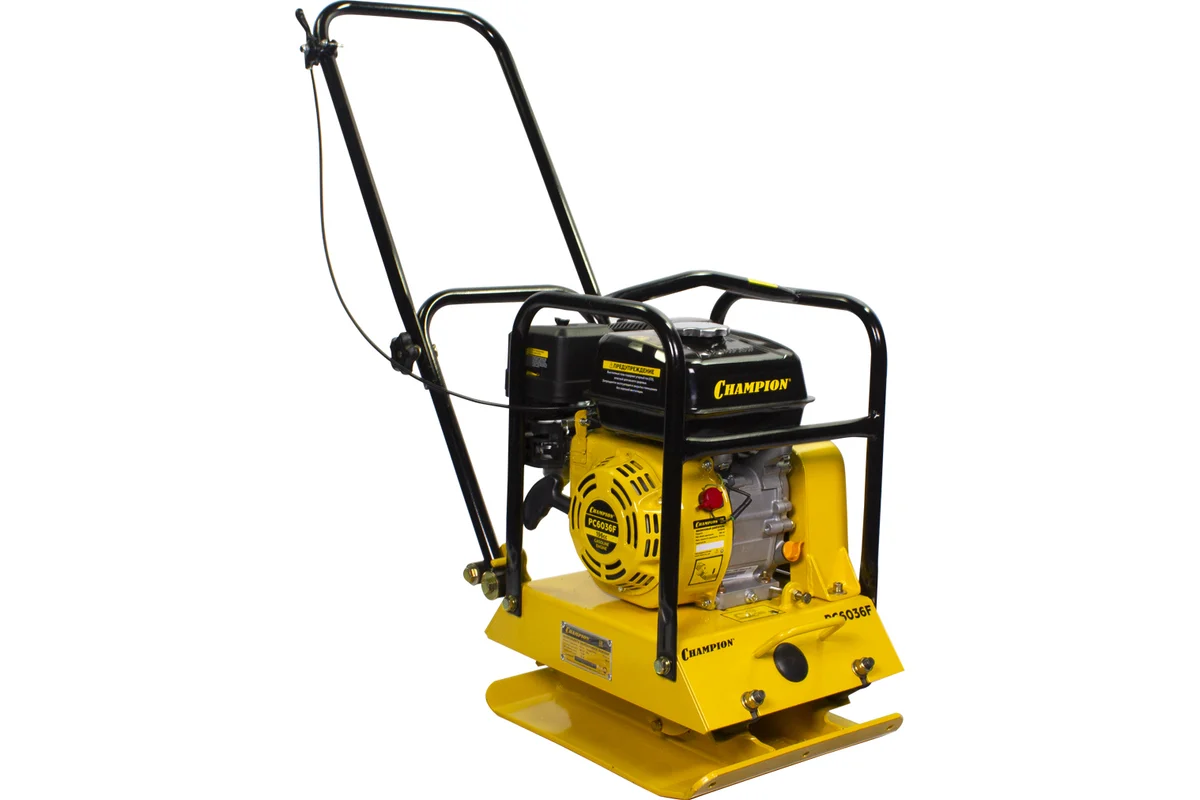 Виброплита CHAMPION PC6036F 4,8кВт 350х250мм, 58кг.