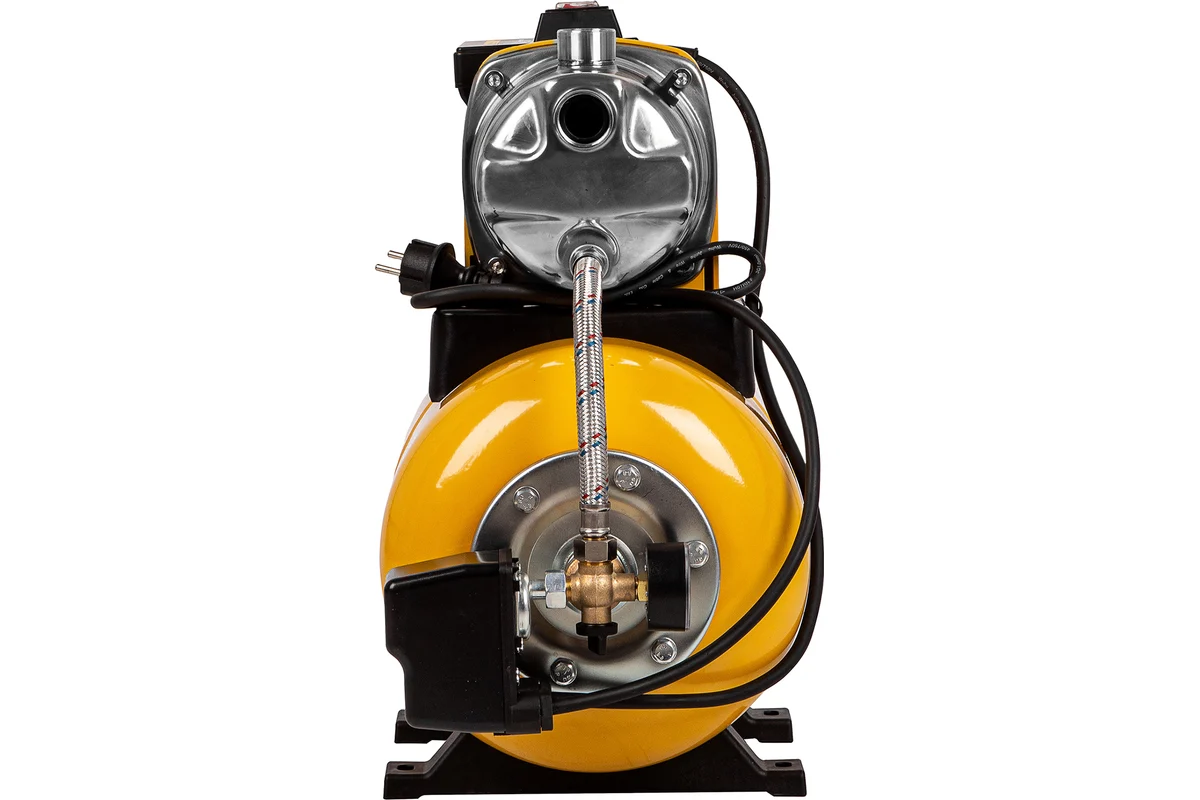 Насосная станция PS1000X, 1000 Вт, 3500 л/ч, ресивер 24 л, напор 44 м, нержавейка// Denzel