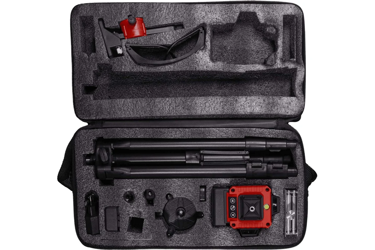 Построитель лазерный ПЛ-4Х360ШС Green Лучи: 2H-360º; точность: ±1,5 мм / 5 м; самовыравн  // Ресанта