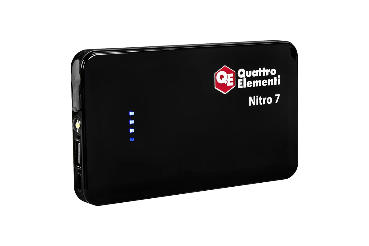 Пусковое устройство QUATTRO ELEMENTI Nitro  7  (12В, 7500 мАч, 400 А,  USB, LCD -  фонарь) (790-304)