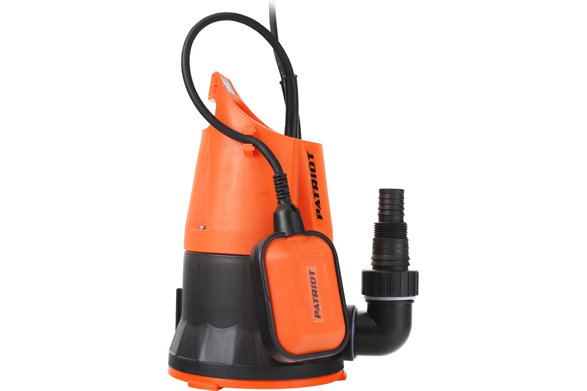 Насос дренажный PATRIOT F 450Z, для чистой воды, 450 вт, 8000 л/ч