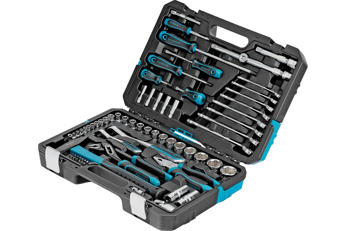 Набор инструментов 76 предм. 1/4,1/2" // GROSS