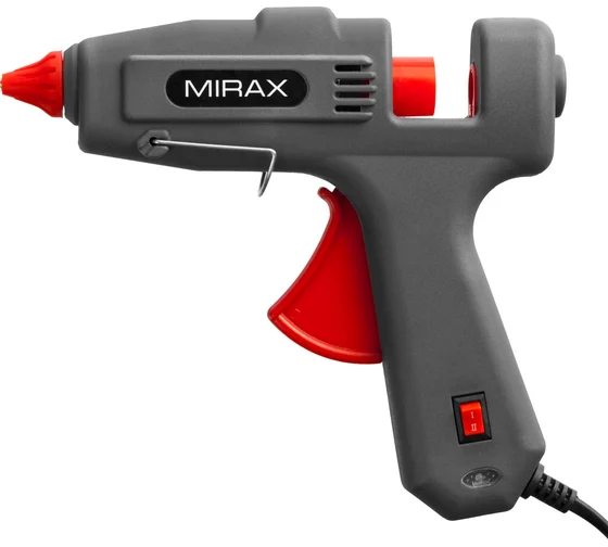 Пистолет термоклеящий, 200Вт/350Вт 220В, стержни 11мм //MIRAX