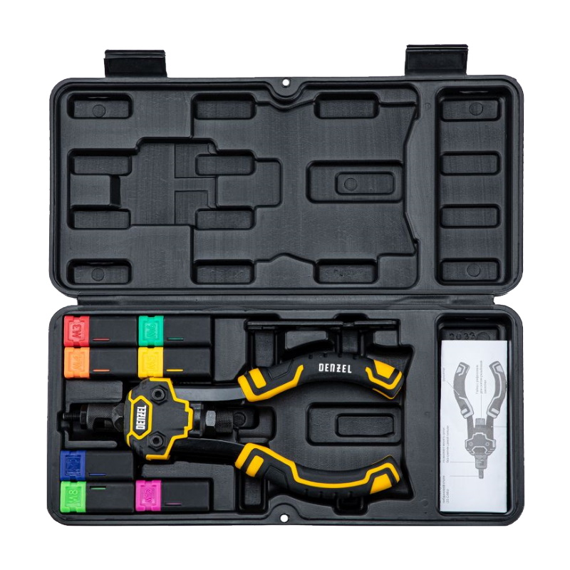 Заклепочник для резьбовых заклепок, двуручный, заклепки М3, М4, М5, М6, М8, М10, M12// Denzel