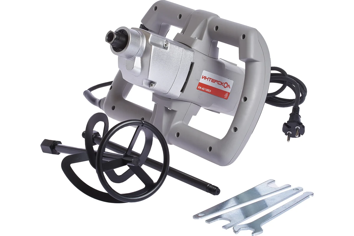 КМ-60/1000Э ИНТЕРСКОЛ Эл. миксер 1050 Вт, 2-скорости, М14, 53Нм