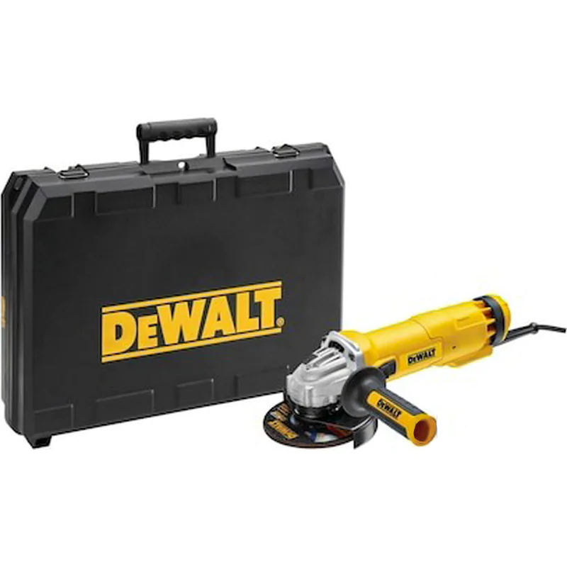 Углошлиф.машина DeWalt  DWE4207K-QS, ф.125мм, 1010 Вт, 10500об/мин..пл.пуск