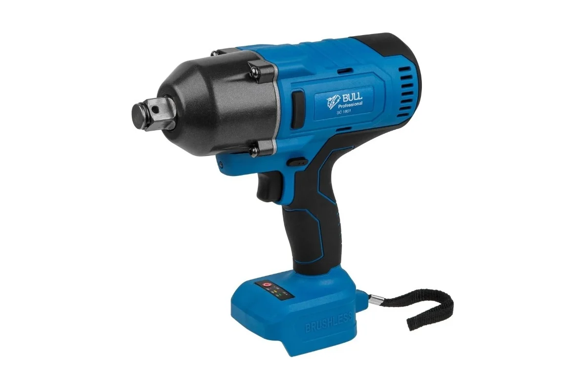 Аккум. ударный гайковерт BULL SC 1801 в чем. БЕСЩЕТ., 18 В, 1000 Н*м, 3/4", 1х6 А*ч, з/у 4 А