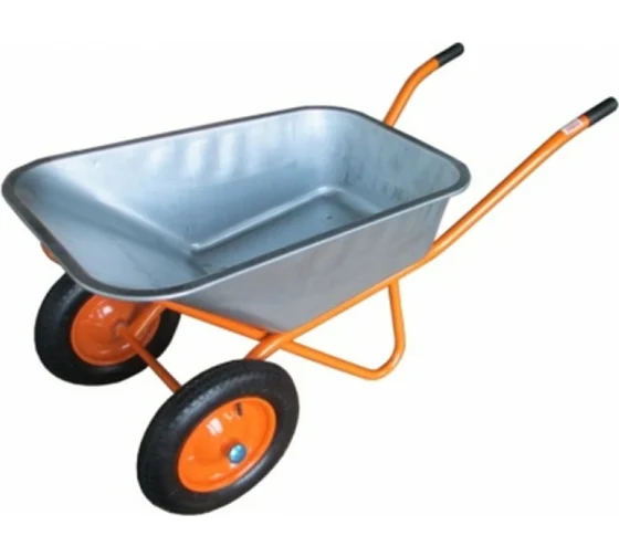 Тачка строительная 2х-кол.BOHRER TBH-2H (пневм.колеса 3,25-8) корыто 110л, гр/п 210кг