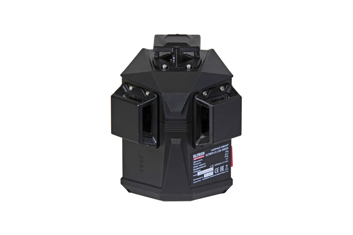 ELITECH HD LN 12D GREEN Нивелир лазерный,зеленый,25м,гор.1х360°\верт.2х360°,±0.2мм\м,1/4'',5/8",0.4к