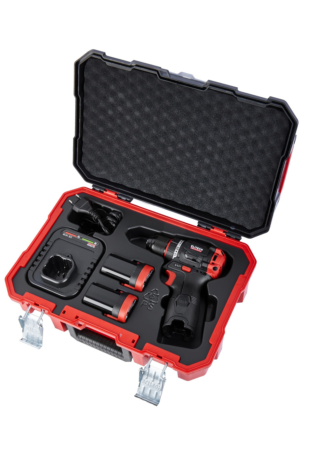 ELITECH CD 16L2 (E2201.039.01) Дрель ак,б\щет,16В,2х2.0Ач,Li-ion,БЗП-10мм,0-450\1600об\м,55Нм,1.1кг,