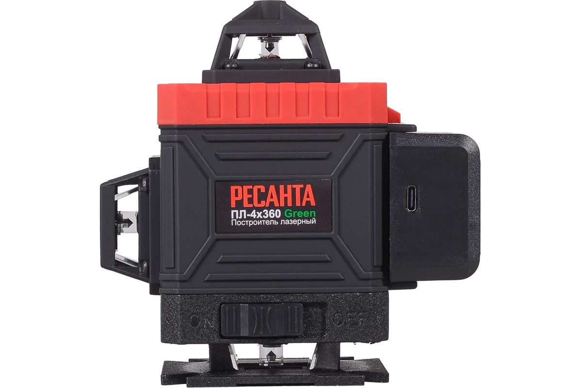 Построитель лазерный ПЛ-4Х360ШС Green Лучи: 2H-360º; точность: ±1,5 мм / 5 м; самовыравн  // Ресанта