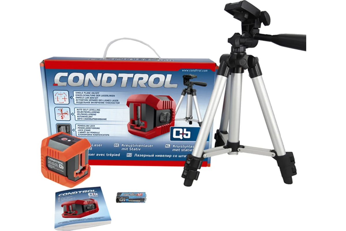 Лазерный нивелир-уровень QB, рабоч. диап. 10 м, лазер 650 нм, класс 2 CONDTROL