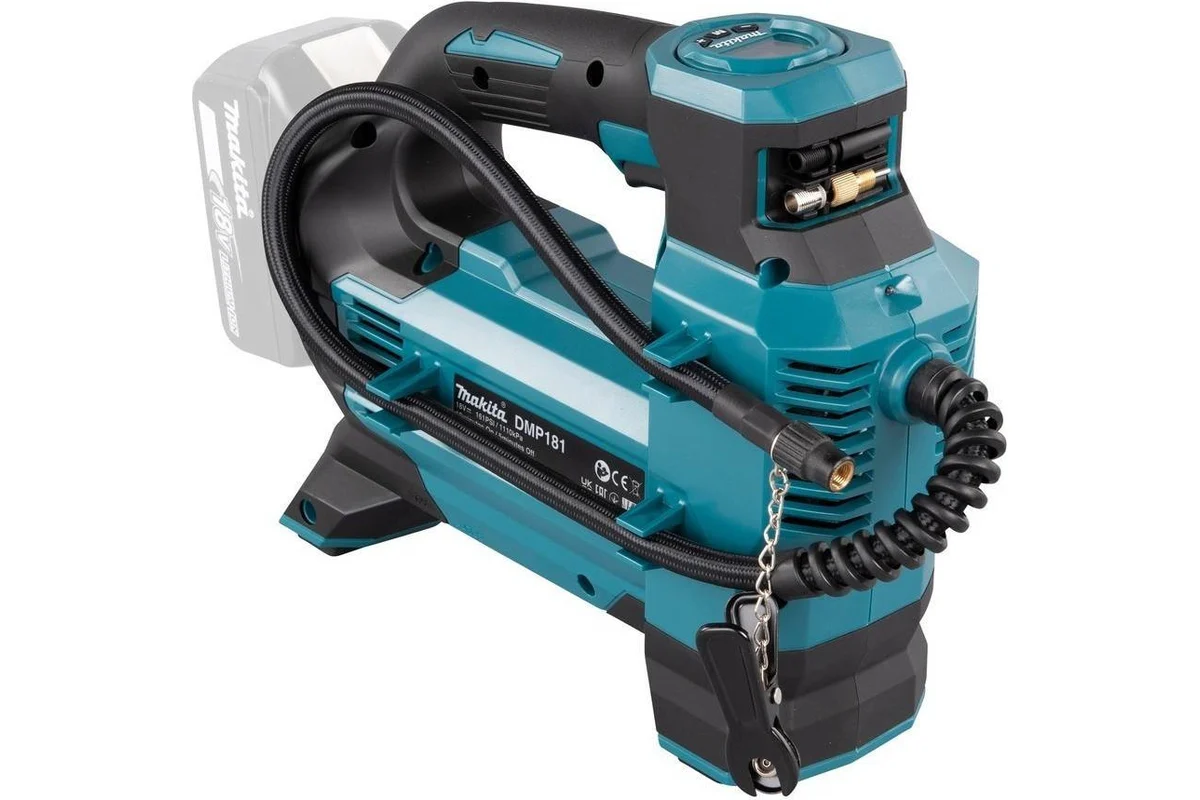 Makita Насос автомобильный аккум. LXT 15B, 11,1 бар, 3 скорости, XPT, насадки, без аккум. и з/у.