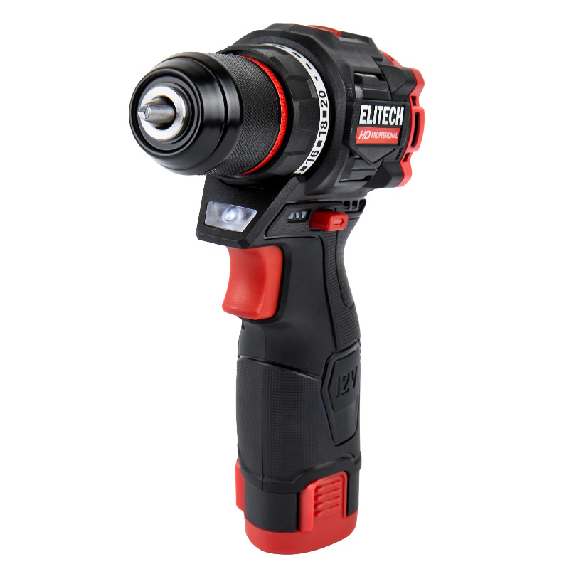ELITECH CD 12L2 (E2201.038.01) Дрель ак, б/щет, 12В, 2х2.0Ач, Li-ion, E-Power, БЗП-10мм, 0-450/1600о