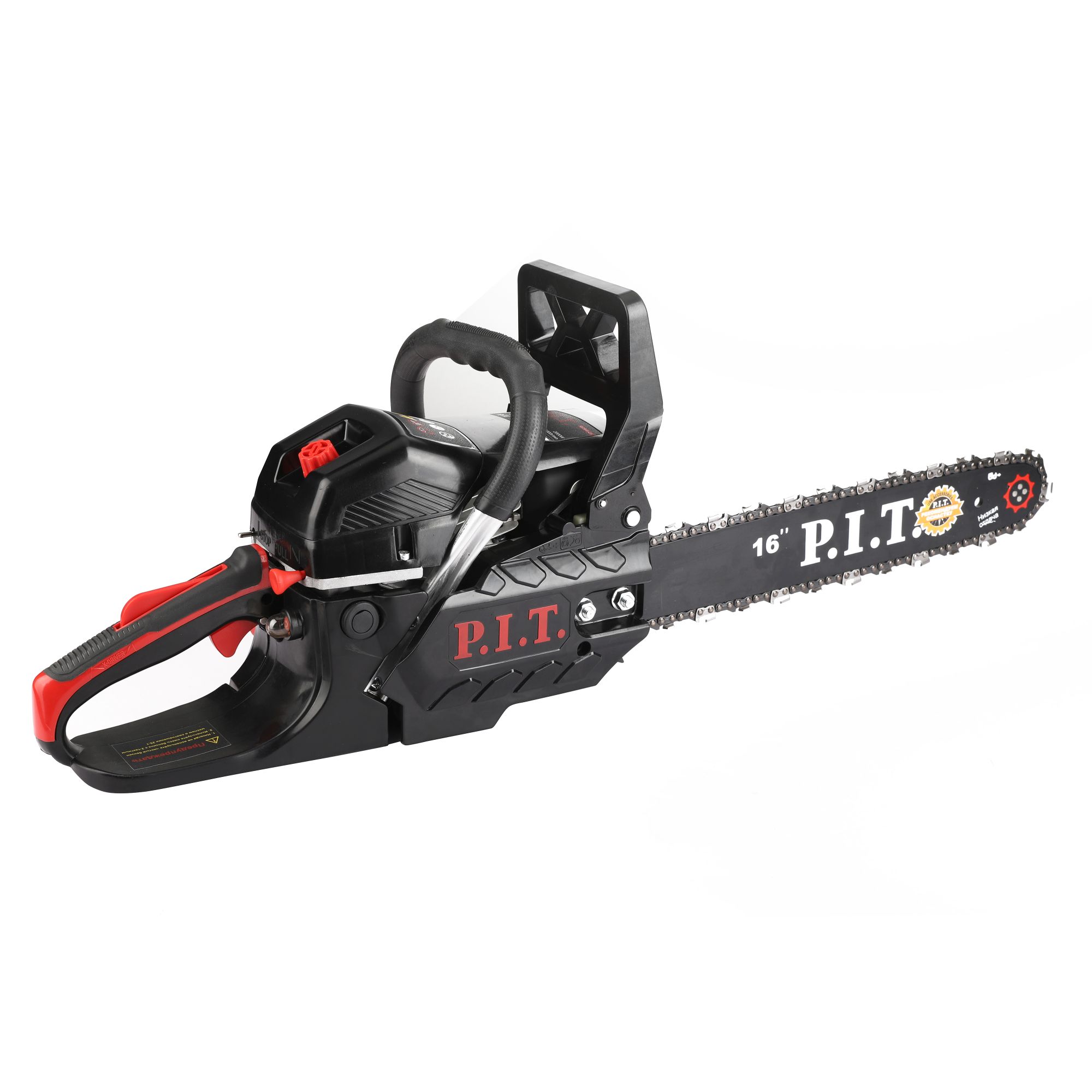 Пила цепная бензиновая P.I.T.GCS45-C6 64х325х1,5 (16"/400мм,2кВт/2,8л.с, 52см³, хром.цил.легк старт)