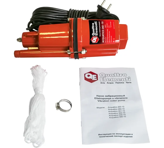 Вибрационный насос QUATTRO ELEMENTI Acquatico 260-10 (260 Вт, 1080 л/ч, для чистой, 60м, кабель10 м,