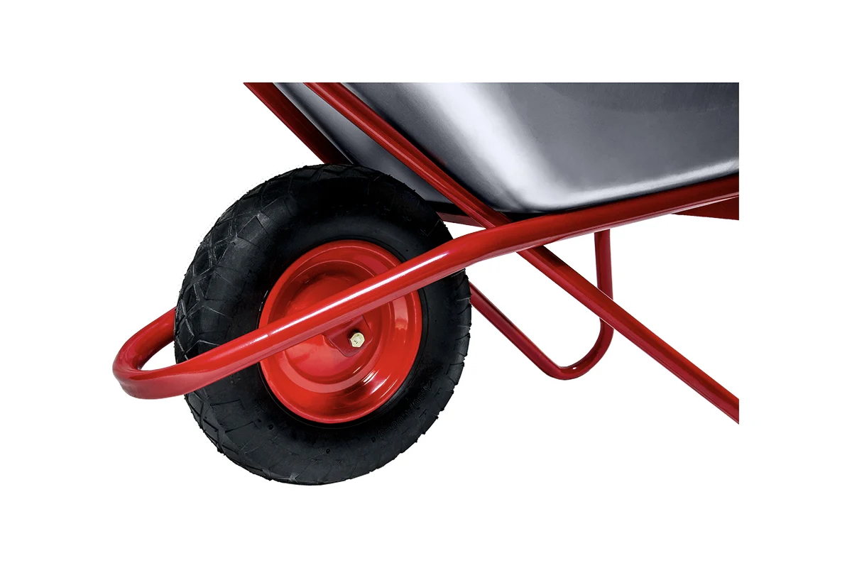 Тачка 1-к усиленная строительная (красная/зеленая 110л.400мм) //МастерАлмаз