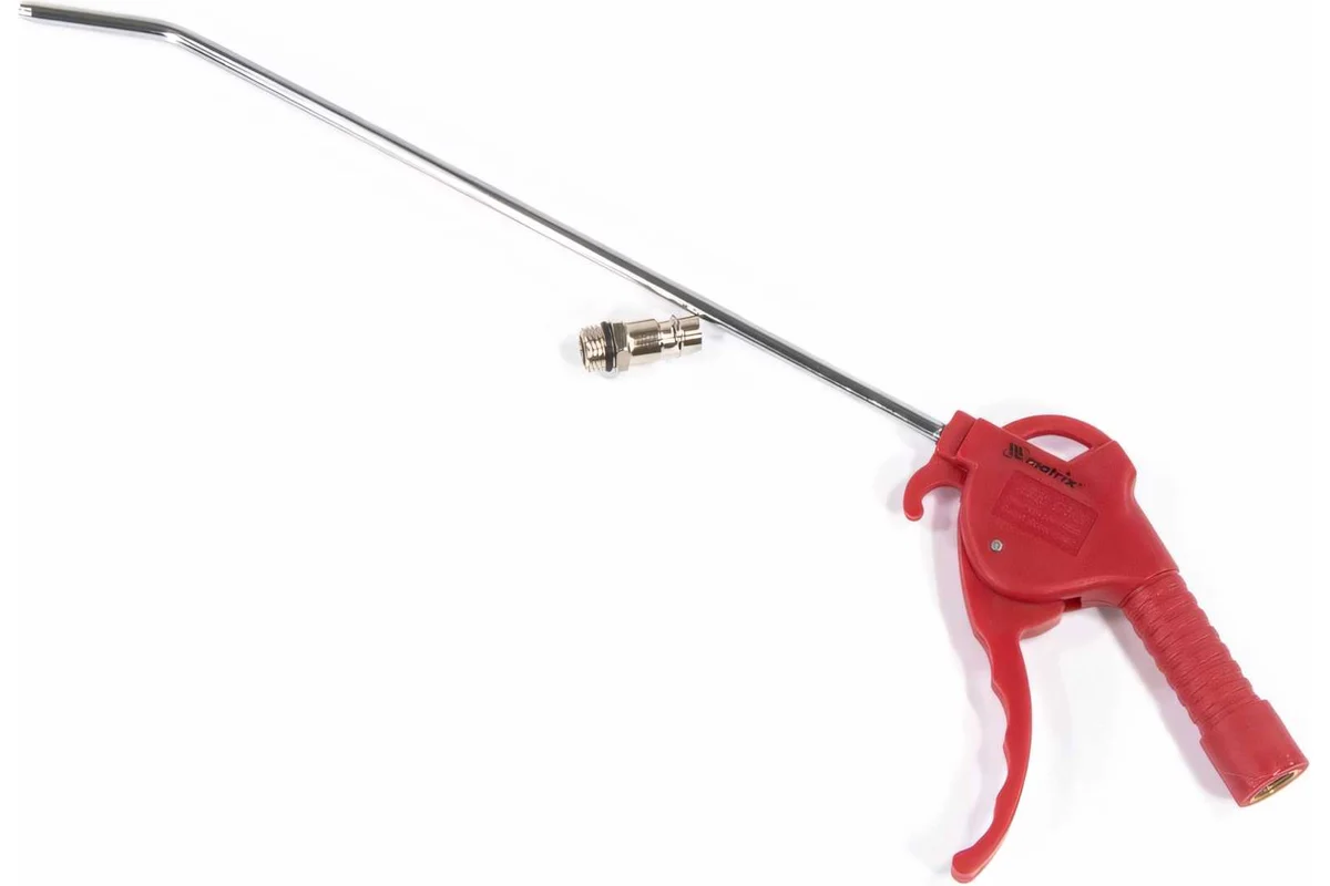 Пистолет продувочный с удлиненным изогнутым соплом, пневматический, 270 мм// Matrix