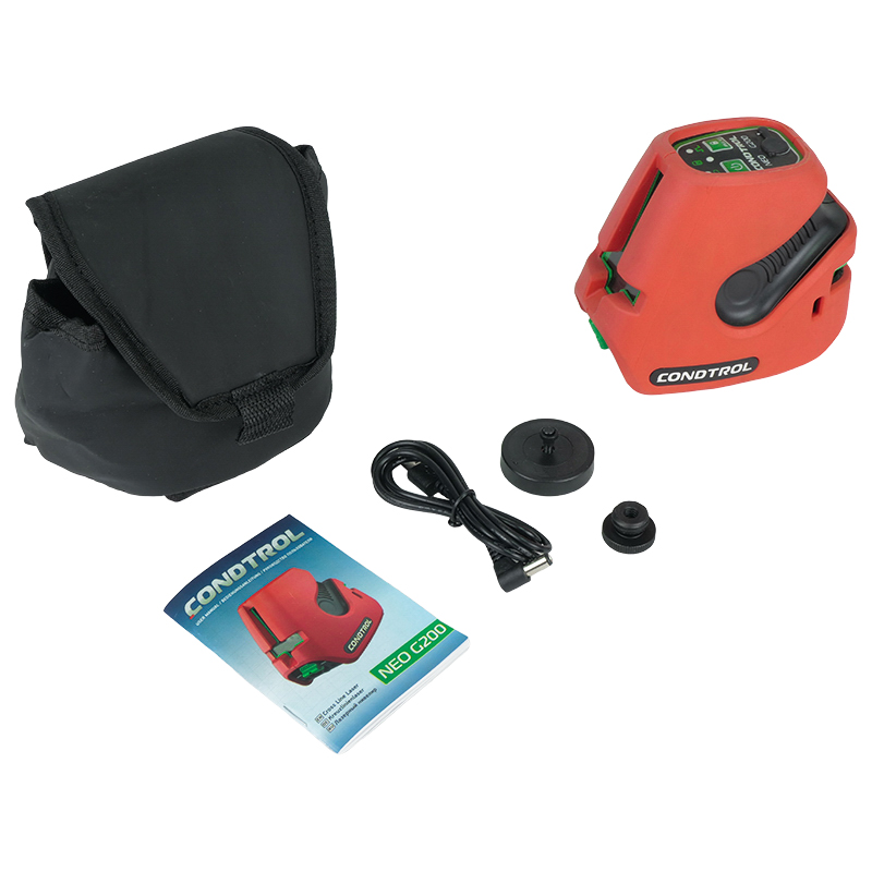 Лазерный нивелир-уровень CONDTROL Neo G200, ± 4,5° ±0,3 мм/м, рабоч. диап. 50 м