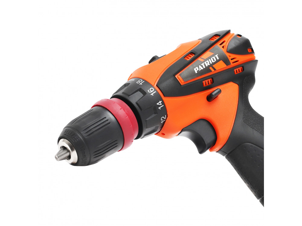 Дрель-шуруповерт аккумуляторная PATRIOT BR 115Li, две АКБ Li-Ion 12В, 2,0 Ач, Съемный патрон,1/4 HEX