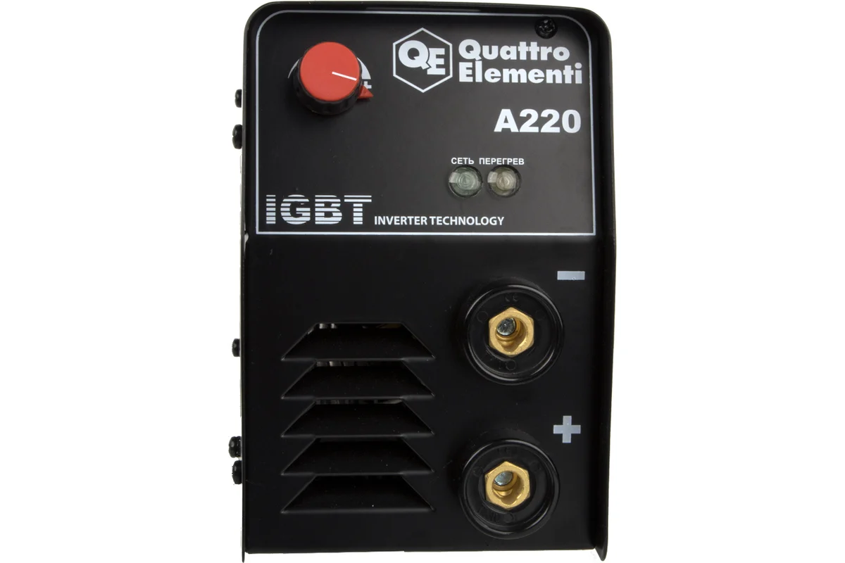 Аппарат электродной сварки, инвертор QUATTRO ELEMENTI A 220 (220 А, ПВ 60%, до 4.0 мм, 5.4 кг, 160-2