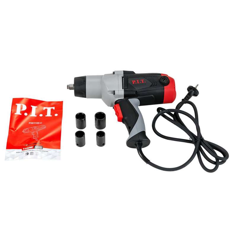 Гайковерт IMPACT электрич. P.I.T. PIW1100-С (1100Вт, 450Нм, 2200 об/мин, 1/2", наб.головок)