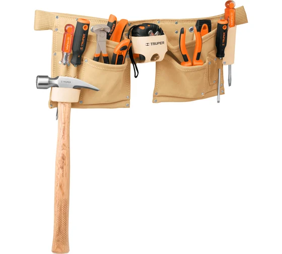 Сумка поясная для инструмента 49*24см, 13 карманов //TRUPER