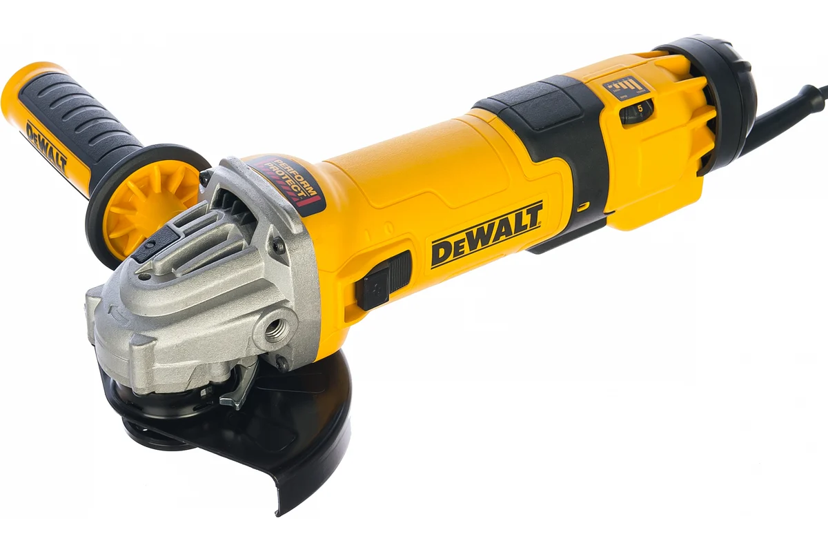 Углошлиф.машина DeWalt  DWE 4257, ф.125мм,1,5 кВт,2800-10000об/мин,антивибр. рукоятка, сист. пылеу