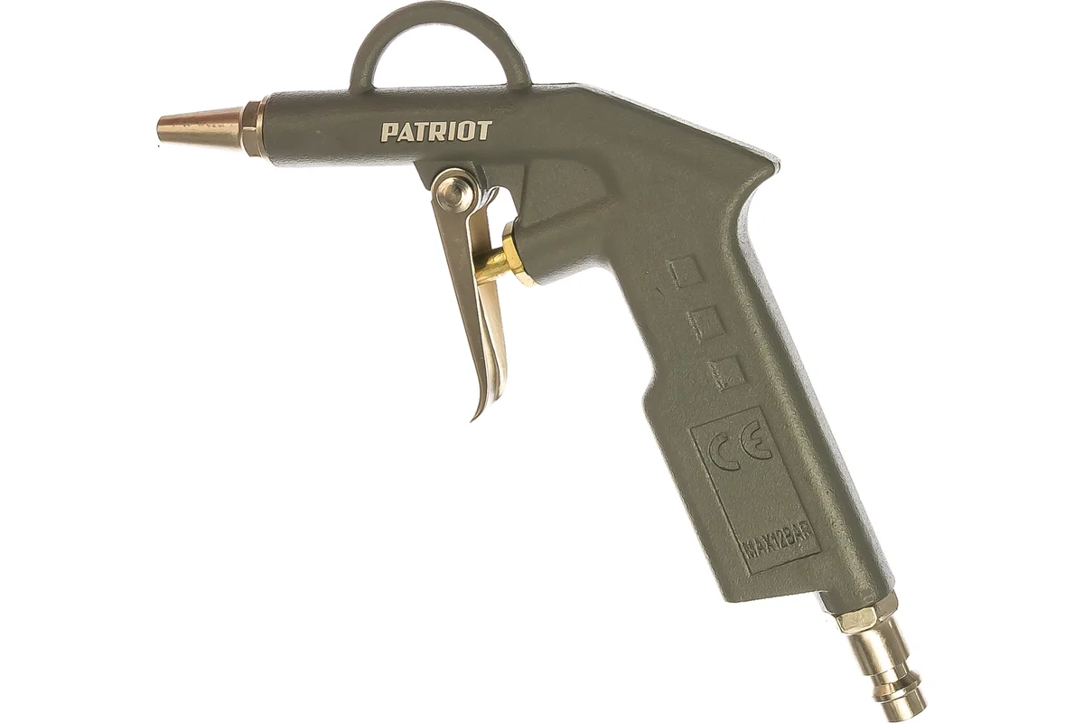 Пистолет продувочный PATRIOT GH 60A с коротким соплом, 400 л/мин. сопло 20 мм. быстросъем.